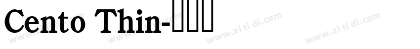 Cento Thin字体转换